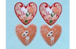 China Heart Shape Notebook Self Adhesive Sticker With Cartoon Patterns supplier