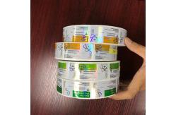China Pharmaceutical 10ml Vial Labels Hologram Laser Roll Labels Stickers Glossy Finish supplier