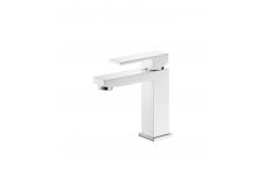 China Streamlined Design Wash Basin Faucet White Brass Mixer Tap With 25mm Cartridge supplier