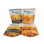 Stand Alone Zipper Top Aluminized Popcorn Snack Bags for sale