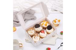 China Transparent Window Cupcake Packaging Box for Muffins Pastries supplier