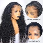 10A Grade 100% Brazilian Full Lace Human Hair Wigs Natural Hairline Deep Wave for sale