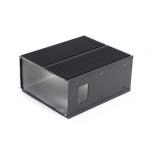 Cover / Enclosure Extruded Aluminum Extrusions For Electronics In Black for sale