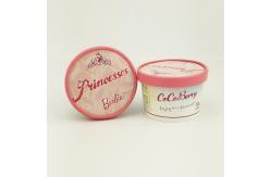 China Disposable Ice Cream Paper Cup With Lid Leakproof Custom Bowls 3oz 85ml supplier