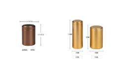 China Titanium Alloy Tea Powder Tin Can Box 60ml 120ml 140ml With Screw Lid supplier
