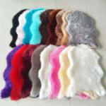Light Blue Supersoft  90x150cm Polyester Area Rugs Plush Faux Fur Rug