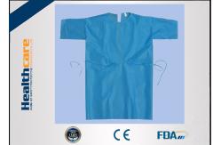 China Free Sample Disposable Isolation Gowns Lightweight Non Woven Gown With Elastic Cuff supplier