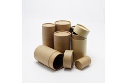 China Custom Printed Cylinder Kraft Paper Tube Recyclable Tea Packaging Containers supplier