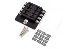 China 32V Blade Fuse Blocks 8 Way PBT Fuse Holder With Indicator Light supplier