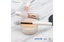 China Soft 3pcs Aluminium Ferrule White Makeup Brush Set supplier