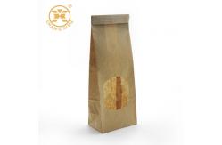 China PEO BOPP Standing Zipper Bakery Bread Packaging Paper Bag With Clear Window supplier