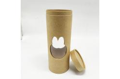 China Custom Printed Biodegradable Round Kraft Paper Tube With Window supplier