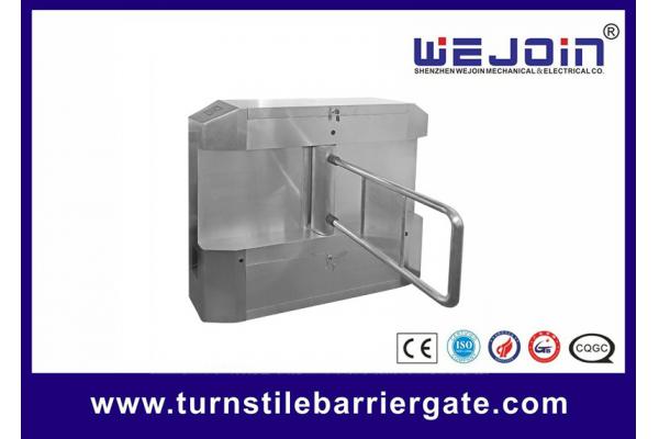 Acrylic plate Arm Turnstile Entry Swing Barrier Gate Systems With Dry Contact Interface