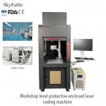 Workshop Level Protection Enclosed Laser Coding Machine 20W IP54 Protection Level for sale