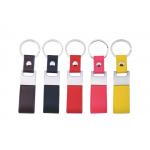 Stitching PU Leather Key Chains Metal Cutsom Mini Key Holder Leather Strap for sale