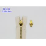 7 Inch Heavy Duty Coat Zippers 4 # , Invisible Separating White / Black Jacket Cotton Zipper for sale