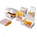 Food-Grade Oil-Resistant Paper Containers Custom Fast Food Boxes for Takeaway Burgers Hot Dogs and Fries for sale