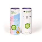 Silver Foil Printing Green Paper Tube Packaging for Cosmetic Powder for sale