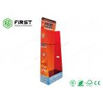 Easy Assembly Cardboard Advertising Stand Customized Floor Display With Plastic Hooks​