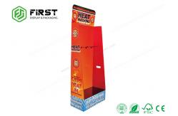 China Easy Assembly Cardboard Advertising Stand Customized Floor Display With Plastic Hooks​ supplier