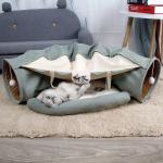 Cat Tunnel Four Seasons Rolling Floor Chinchilla Net Red Toy Cat Products Folding Shell Channel Cat Nest for sale