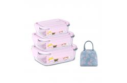 China 680ml Snap Locking Airtight Glass Meal Prep Container supplier