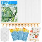 Canvas Art Sets With Wooden Easels Paint Brushes For Acrylic Oil Watercolor Painting for sale