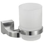 Europe Style Glass SS304 Single Toothbrush Cup Holder For Shower Room for sale