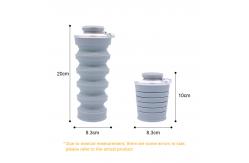 China OEM ODM Available 500ML Silicone Foldable Water Bottle supplier