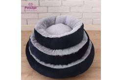 China OEM donut shaped Faux Fur Comfy Calming Dog Bed supplier