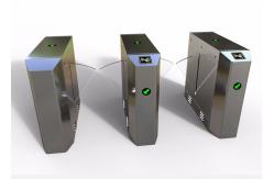 China Pedestrian 27cm Flap Barrier Turnstile Infrared Sensor Anti Trap Voice Prompt supplier