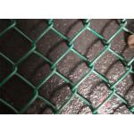 Lightweight Pvc Coated Chain Link Fence Mesh Green / Black / Blue Color for sale