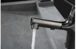 China 2 Spray Single Hole Basin Mixer Tap Pull Down Sprayer Ceramic Cartridge supplier