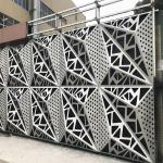Aluminum Facade 3D Laser Cut Metal Wall Panels Customized Pattern for sale