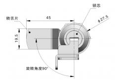 China Padlockable Quarter Turn Lock Chrome Coated Industrial Cam Cylinder Locks supplier