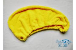 China Customized Microfiber Plush Fleece Hair-Drying Wrap Towel , Hair Care Cap supplier