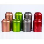 700ml Vintage Tin Tea Boxes 4 Color Round Tin Containers for sale