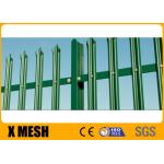 Green Powder Coated Palisade Fence Panels Pale Thickness 3mm For Thermal Power Plant for sale