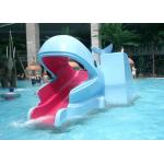 Anti UV Kids Water Park Equipment Fiberglass Whale Water Slide for sale