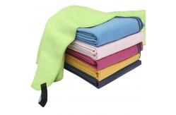 China Quick Dry Microfiber Suede Towel Custom Gym Sports Towel With Mesh Bag supplier