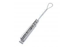 China 80g Metallic Shim Material Heavy Duty Usage Stainless Steel Telecom Drop Wire Clamp supplier