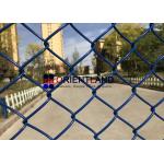 Blue Vinyl Coated Cyclone Wire Mesh Security Fencing Residential Grade for sale