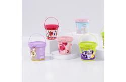 China 300ml PP Plastic Beverage Chocolate Spread Food Sauces Pack Buckets Customized IML Container supplier