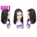 180 Density Human Hair Lace Front Wigs Pre Plucked Malaysian Water Wave Bob Wigs for sale