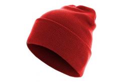 China Spandex Wool Crochet Knit Pom Pom Beanie With Embroidery Triangle Leather Logo supplier
