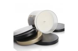 China High Quality 80Cm*90mm Rectangle Gift Glass Wax Jar With Aluminum Lid supplier