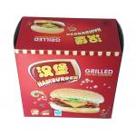 White Paperboard Colorful Printing Paper Box Packaging For Hamburger for sale