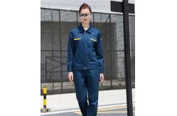 China Polyester / Cotton Long Sleeves Industrial Work Uniforms Jackets Square Collar supplier