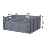 Standard WarehouseEuro Stacking Containers Moving Storage Grey Light Weight for sale