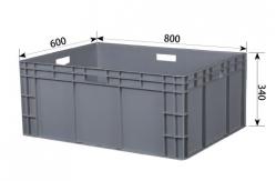 China Standard WarehouseEuro Stacking Containers Moving Storage Grey Light Weight supplier